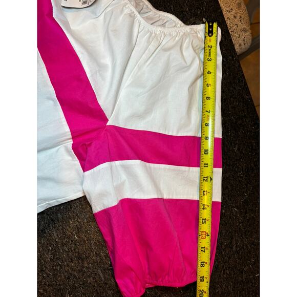 NWT Ashley Stewart Colorblock Pink White Top Women's Plus Size 26 - Picture 5 of 6